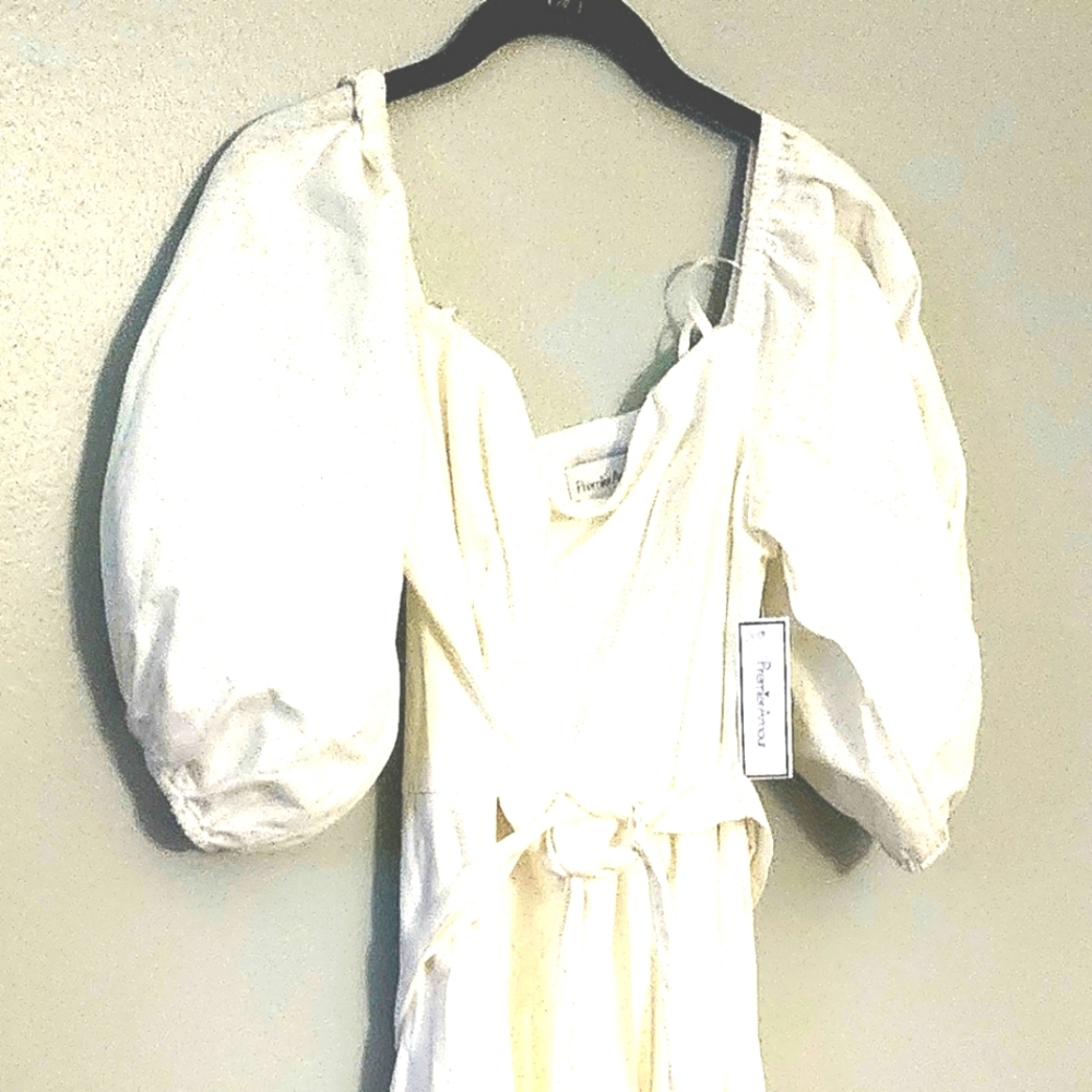 Off White 55% linen dress size 12